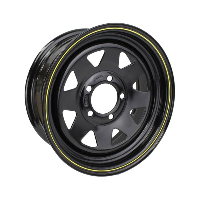 Sunrise Trailer 14" Sunraysia Steel Rim - Holden Ht, Black Powder Coated - Wrht14pb