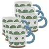 6pk Porto Modelli Stoneware 330ml Coffee/tea Mug W/ Handle - Scallop