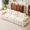 Advwin 235cm 3 Seater Sofa Chenille Modular Sectional Couch No Assembly Beige