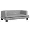 vidaXL Dog Bed Light Grey 80x45x30 cm Velvet