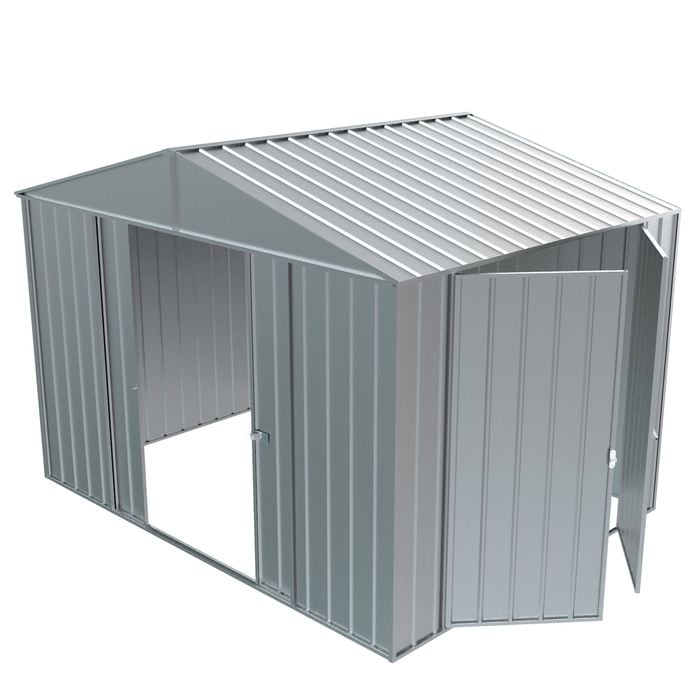 Build-a-Shed 3.0 x 2.3 x 2.3m Gable Double Hinged Side Door Shed - Zinc