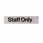 Sandleford 245 x 58mm Staff Only Silver Self Adhesive Sign