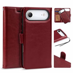 Tough On for Apple iPhone Air Magnetic Detachable Leather Case Red