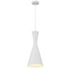 Telbix Flero Modern Pendant Hanging Lamp Light Aluminium White Brushed