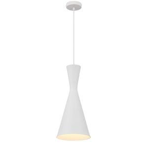 Telbix Flero Modern Pendant Hanging Lamp Light Aluminium White Brushed