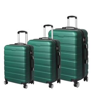 Slimbridge 3PCS ABS Carry On Luggage - Green