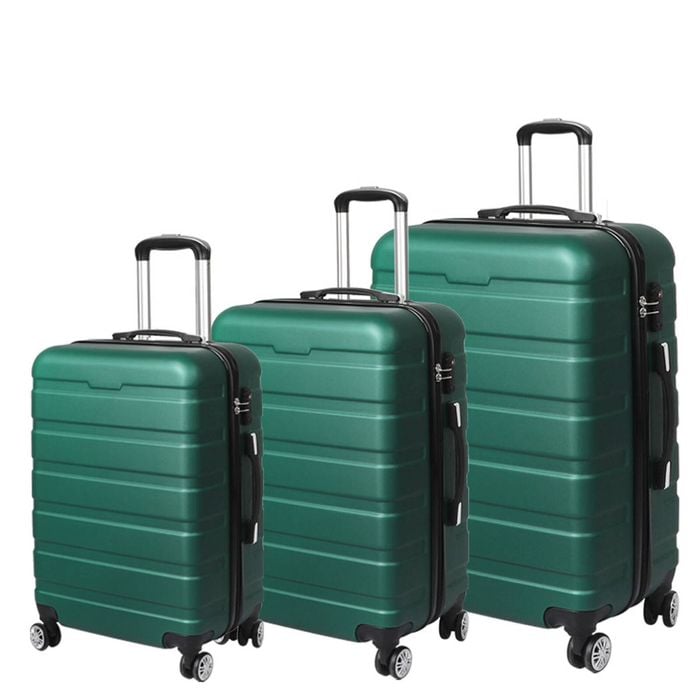 Slimbridge 3PCS ABS Carry On Luggage - Green