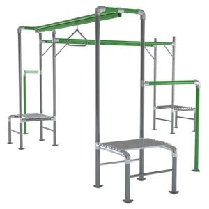Junior Jungle Tarzan Monkey Bar Flying Fox Climb and Fly Play Set