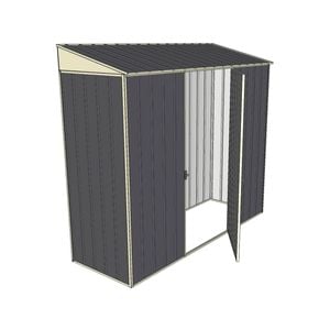 Build-a-Shed 2.3 x 0.8 x 2m Single Hinge Door Narrow Shed - Grey