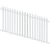 ProtectorAl 1201 - 2400 x 1200mm Pearl White Raked 16-30º Batten Pool Fence Panel