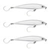 3x Rapala 12cm Saltwater X Rap Long Cast Shallow Minnow Fish Lures - Ghost