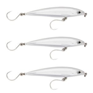 3x Rapala 12cm Saltwater X Rap Long Cast Shallow Minnow Fish Lures - Ghost