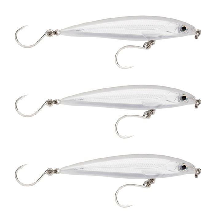 3x Rapala 12cm Saltwater X Rap Long Cast Shallow Minnow Fish Lures - Ghost