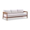 Bronte 3 Seater Outdoor Teak Look Aluminium Lounge & Sunbrella Canvas Cushions