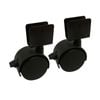 Move It 50mm 34kg Black Nylon U Bracket Swivel Plate With Brake Castor - 2 Pack