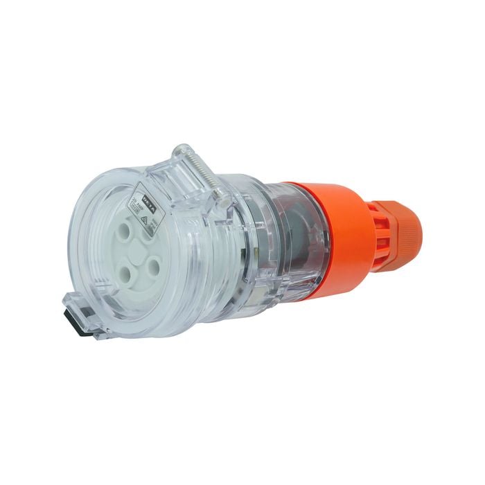 Deta 20A 500V Industrial 4 Pin Round Straight Socket