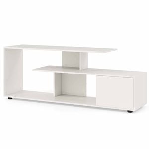 Costway 55" Tv Stand 3tier Media Console Table Entertainment White