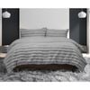Ardor Boudoir Queen Size Jax Chunky Faux Fur Quilt Cover Bedding Set Smoke