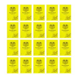 20x Spirax P115 Protective Pp Cover Exercise Book A4 64 Pages 9mm Dotted Yellow
