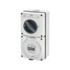 Deta 15A 250V Industrial 3 Pin Flat Switched Outlet 