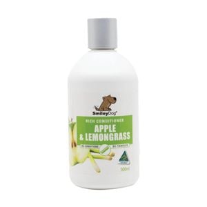 Smiley Dog Pet Grooming Cleaning Conditioner Bottle 500ml Apple & Lemongrass