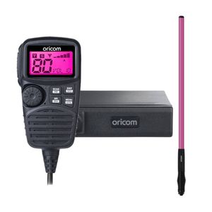 Oricom UHF350DR Dual Receive UHF CB Radio with Controller Speaker Mic + ANU316 4.5dBi UHF CB Antenna Pink (UHF350DRVP316P)
