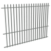ProtectorAl 1201-2399W x 1800H Palladium Silver Aluminium Batten Pool Fence Panel with Mid Rail