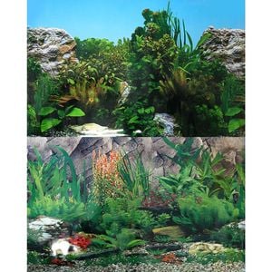 Aqua One Background 30.5x60cm White Stone Rock Plant #4 (29520)