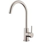 Foreno Stainless Steel E-Steel Minimal Gooseneck Sink Mixer