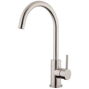 Foreno Stainless Steel E-Steel Minimal Gooseneck Sink Mixer