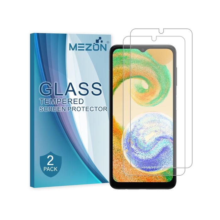 2 Pack MEZON Samsung Galaxy A04s Clear Tempered Glass Screen Protectors