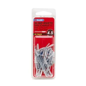 Zenith Blind Rivet Open Alum 1/8"D x 5/16"G  25pk