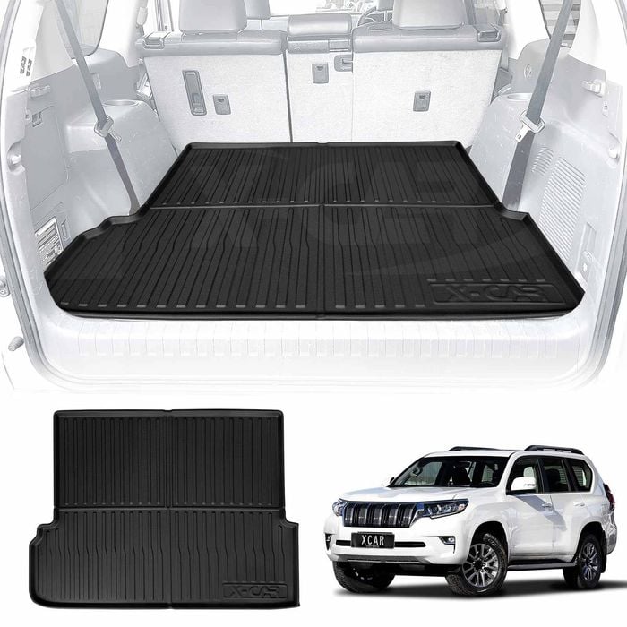 Cargo Rubber Waterproof Mat Boot Liner Cover for TOYOTA PRADO 150 Series 7 Seater 2009-2024