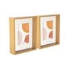 Nicola Spring 3D Deep Box Photo Frames - 8 x 10" with 5 x 7" Mount - Light Wood - Pack of 5