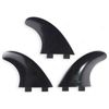 Summer vibes Thruster Surfboard Fins (set of 3) S M Dual Tab FCS1 & FCSii Compatible - Black