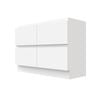 Stein 1200 x 450 x 810mm White Select Floor Standing Handleless Vanity - Cabinet Only