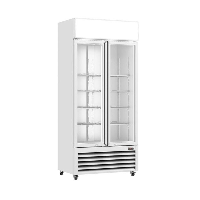 Thermaster Double Glass Door Colourbond Upright Drink Fridge - LG-580P