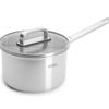 Woll Steel Saucepan W/ Lid Premium 18/10 Stainless 18cm 2.6l Silver