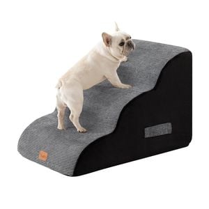 Tedi's 3-Steps Memory Foam Dog Stairs for Bed Sofa Indoor