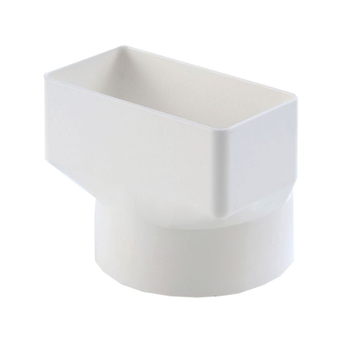 Marley Rectangular 100 x 50mm Square to Round 90mm Adaptor