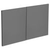 Kaboodle 1000mm Smoked Grey Modern Fridge Cabinet Doors - 2 Pack