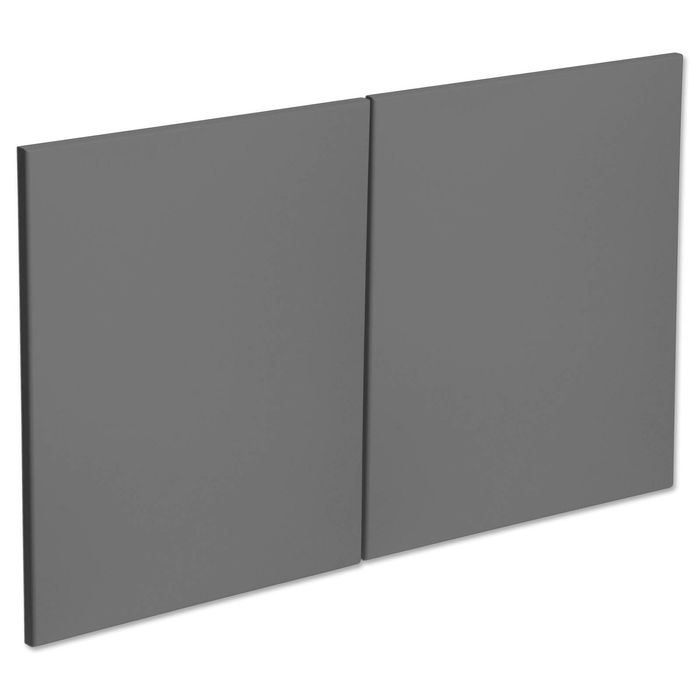 Kaboodle 1000mm Smoked Grey Modern Fridge Cabinet Doors - 2 Pack