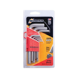 Bondhus 9 Piece Metric Short Keys Hex Set 