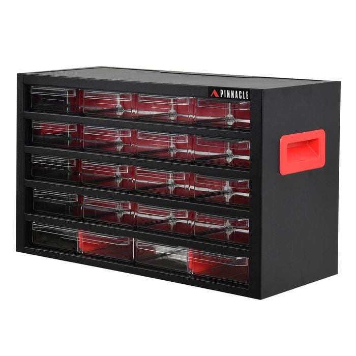 Pinnacle 525 x 320 x 220mm 18 Compartment Metal And Clear Plastic Organiser