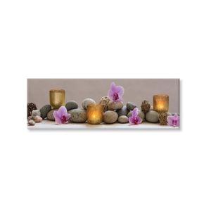 Stones, Flowers & Candles Print 100% Australian Made 120x40cm (Stretched Canvas)
