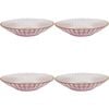 4PK LVD Glass Dish Decorative Home/Dining Tableware 19.5cm Plum/Gold