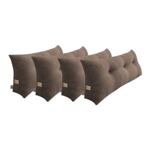 SOGA 4x 100cm Coffee Wedge Pillows