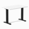 Desky Fixed Height Mini White Desk 1000x600mm Matte Black Leg