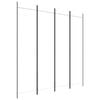 vidaXL 4-Panel Room Divider White Fabric Privacy Screen Room Separator Folding