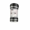Budget 165gsm Printed Checkered Soft Polar Fleece Throw 127 X 152 Cm Black